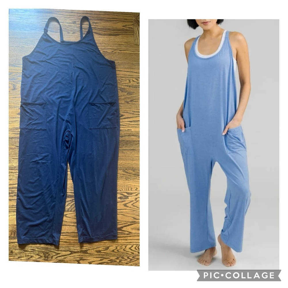 Zyia Navy Downtime Jumpsuit
